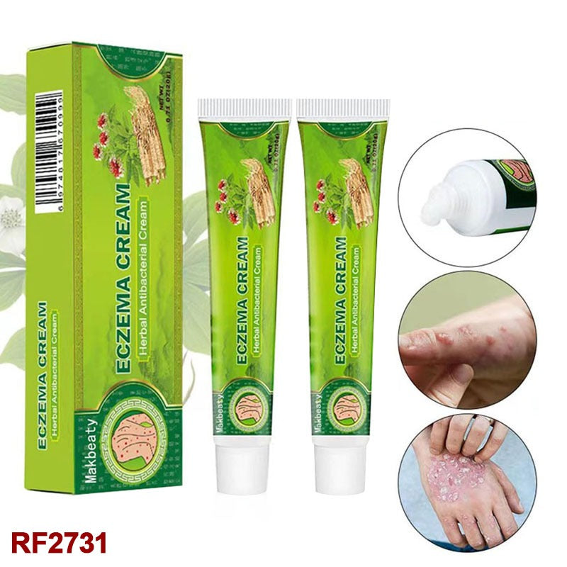 Foloose 2PCS Natural Chinese Herbal Eczema Psoriasis Creams Dermatitis and Rashes Eczema Pruritus Psoriasis Ointment, Psoriasis Treatment, Antibacterial Cream, for Body Itching (2Pcs)