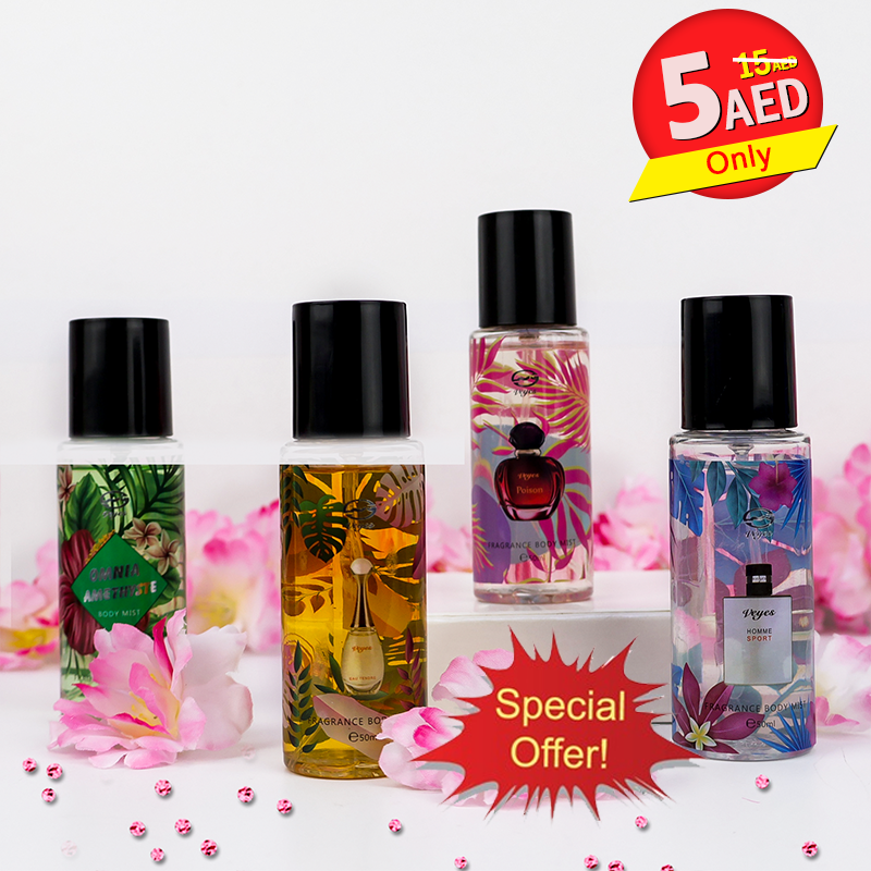 Veyes Fragrance Body Mist 50 ML β Long-Lasting Fresh Scents, All-Day Body Spray, Prime Body Splash