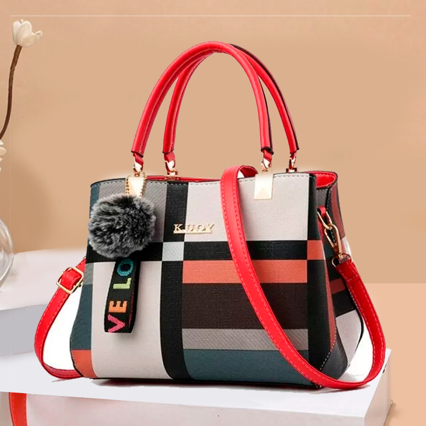 Women's Leather Handbag | Tote Shoulder Bag & Crossbody Purse | Messenger Tote Bag