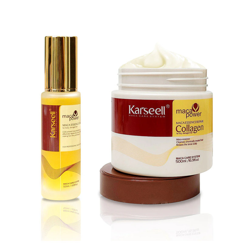 Karseell Collagen Hair Treatment & Argan Oil Hair Serum Combo
