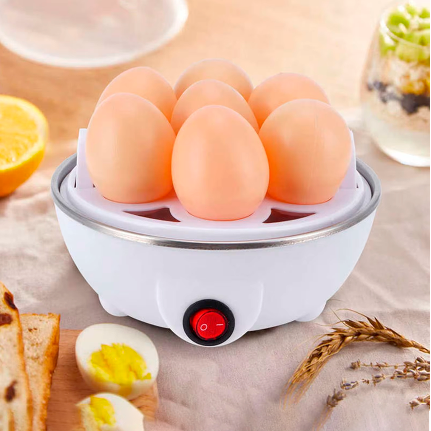 Electric 7-Piece Egg Boiler | Fast & Easy Egg Cooker