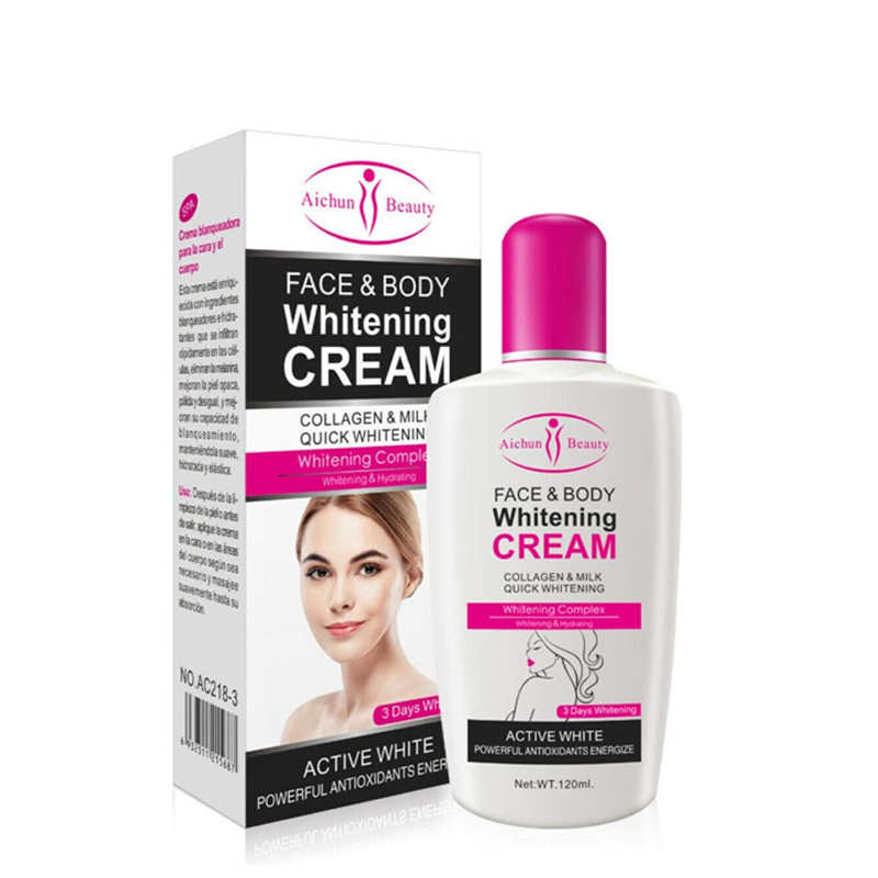 Face and Body Whitening Cream โ Collagen & Milk Quick Whitening Formula โ 120ml