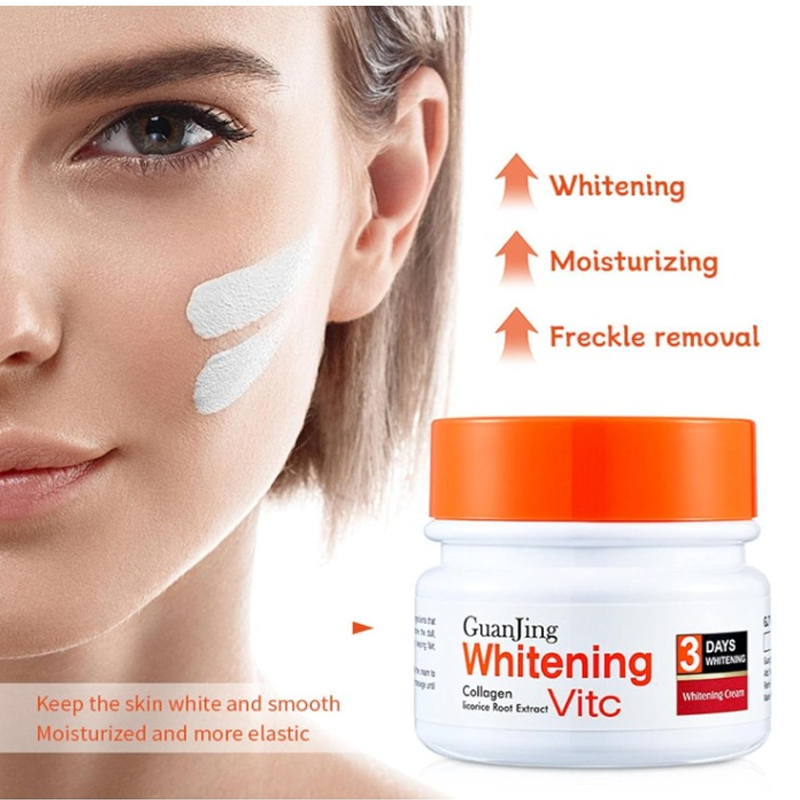 GuanJing Vitamin C Fast Whitening Cream โ Organic Collagen Moisturizing Face Cream for Radiant Skin