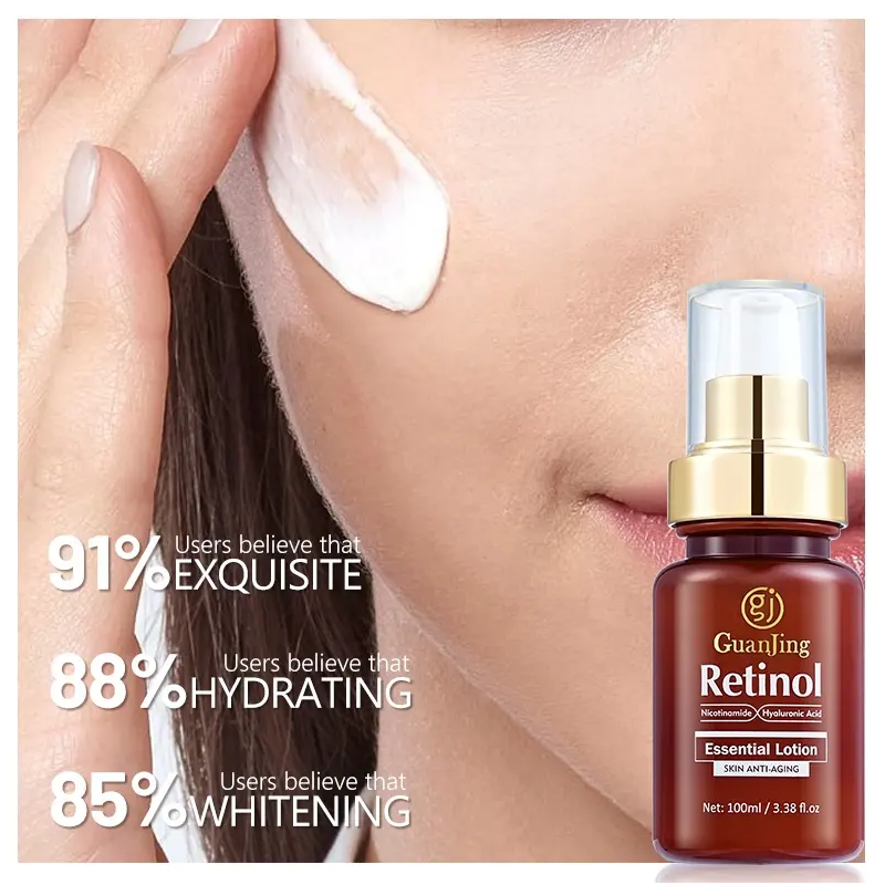 Guanjing 2-in-1 Anti-Aging Retinol Face Serum with Niacinamide & Hyaluronic Acid – Whitening, Firming, & Lightening Serum, 100ml