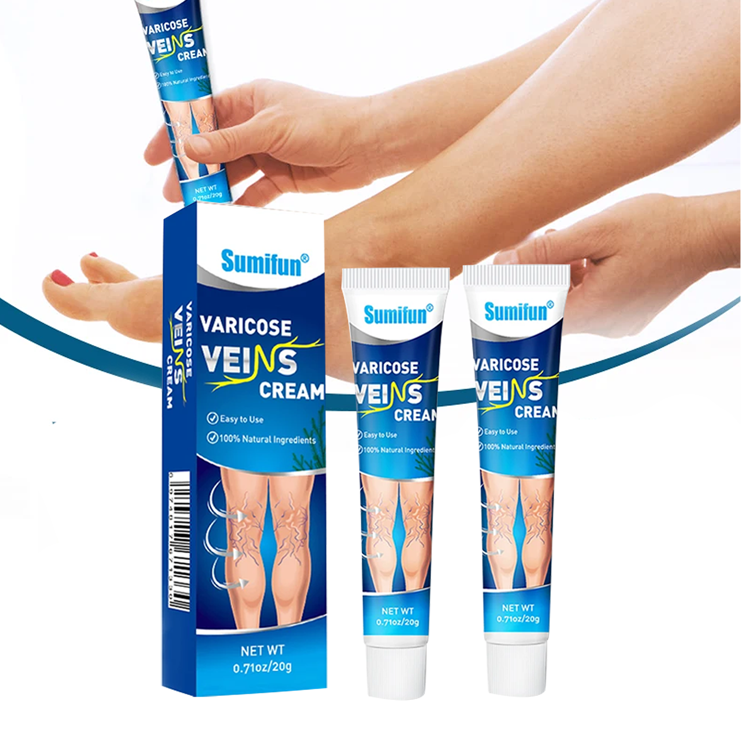 2Pcs Varicose Veins Cream 20G โ Soothing Relief & Support for Varicose Vein Treatment