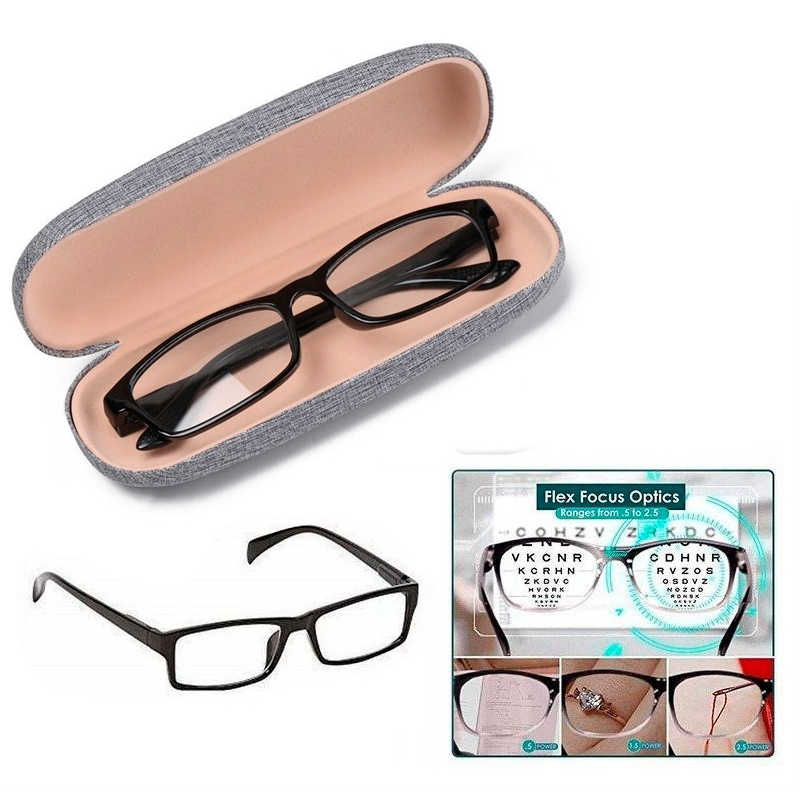 One Power Auto Focus Reading Glasses – Dial Vision Auto Adjust Eye Glasses, Flex Clear Focus Optic, .5-2.5x Strength