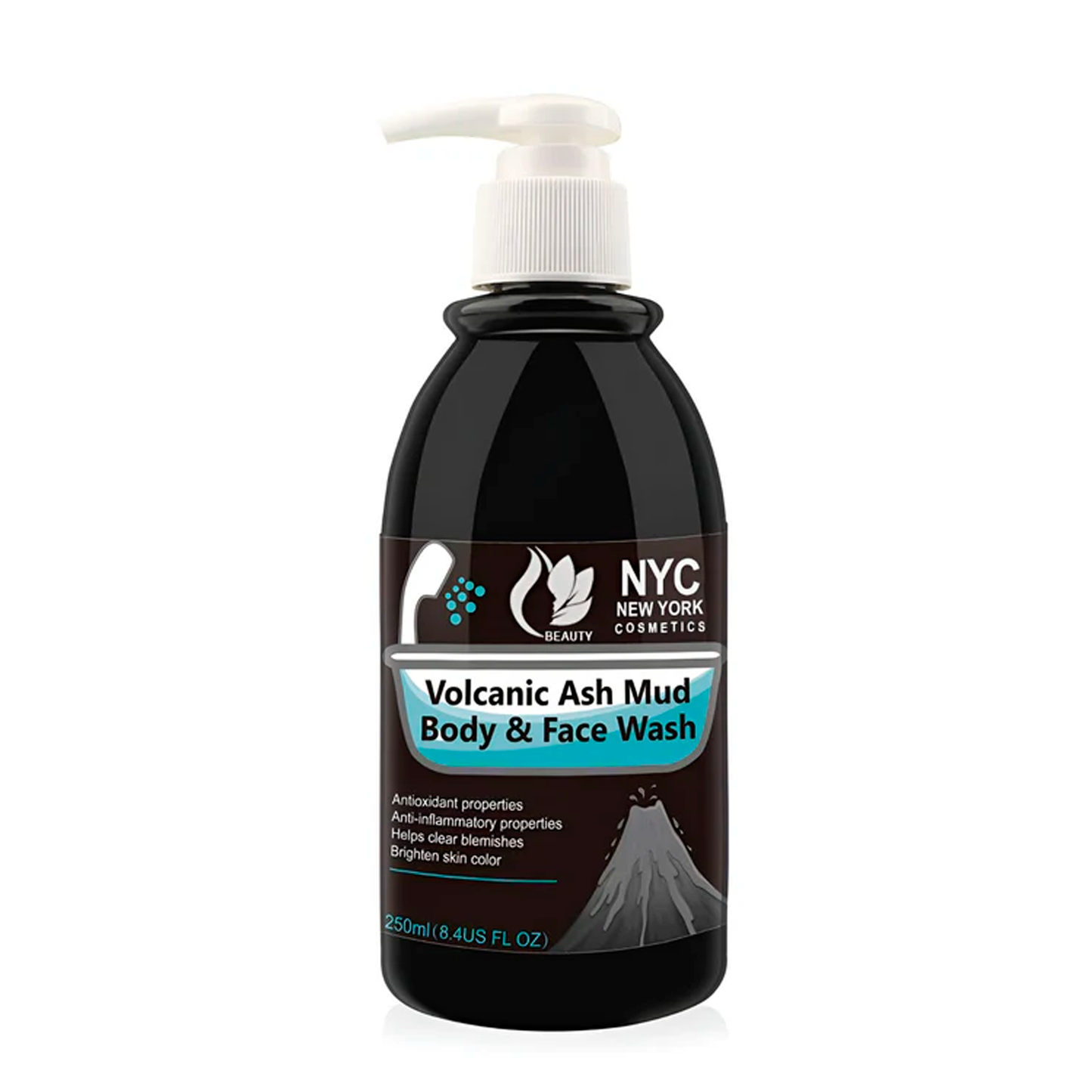 Volcanic Mud Shower Gel | Body Exfoliator & Deep Cleansing Wash for Men and Women | 250ml