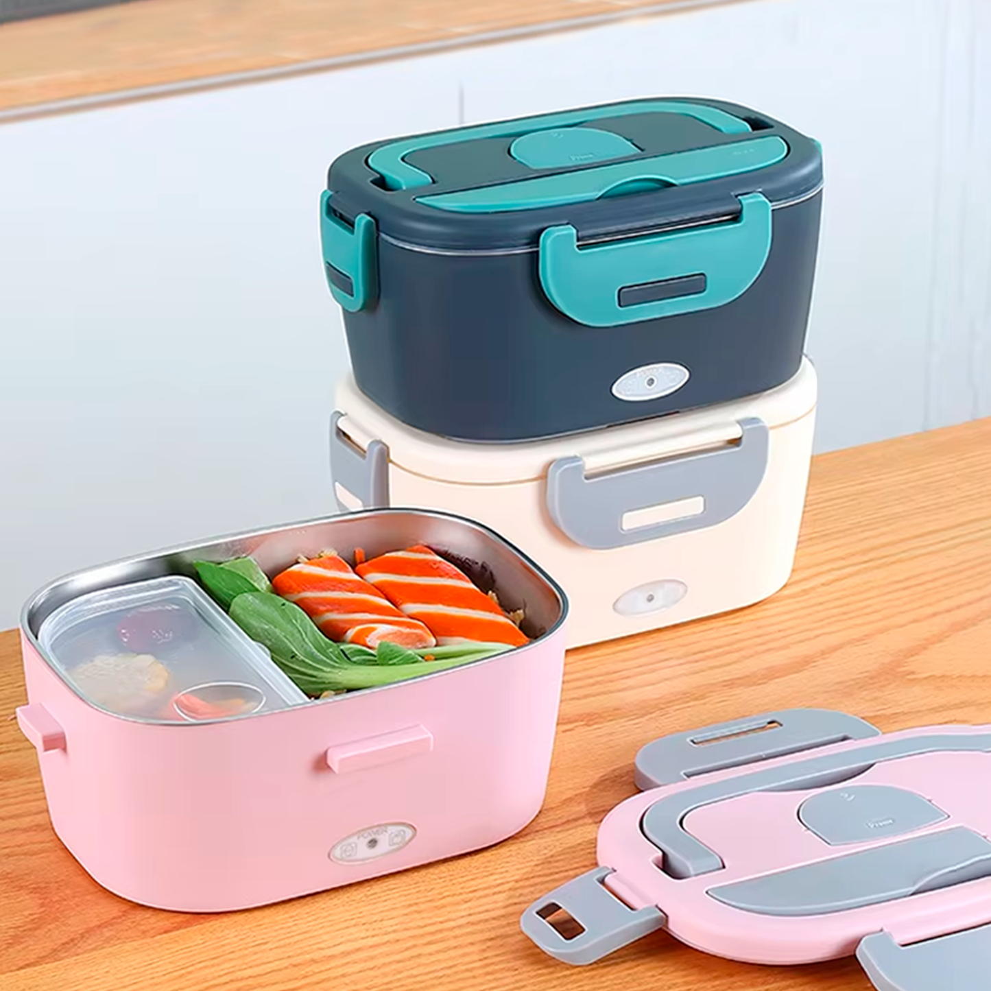 USB Portable Electric Food Warmer | Stainless Steel Heating Lunch Box for Home & Car Use