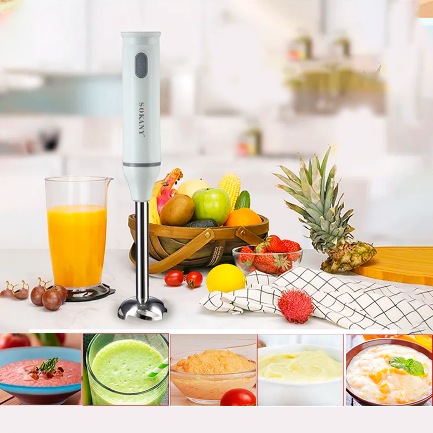 Sokany Electric Hand Mixer | 200W SK-1809 | Egg Beater & Food Blender