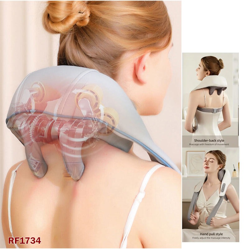 Cordless Neck and Shoulder Massager with Heat - Deep Tissue 4D Expert Kneading Massage Pillow for Ultimate Relaxation