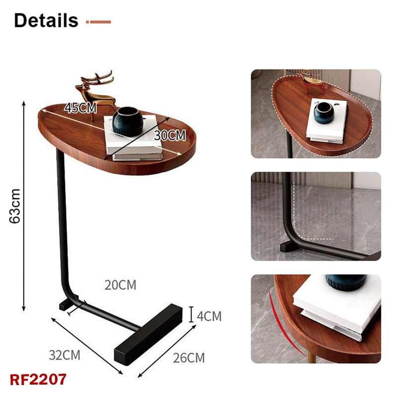 Beauenty Home Side Tables for Small Spaces, Couch Arm Tray Table for Living Room, Bed, Sofa. End Table Anti-Rust Waterproof