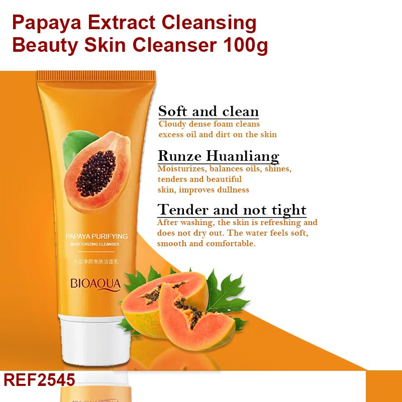 BIOAQUA Papaya Moisturizing Deep Cleansing Facial Cleanser - 100g