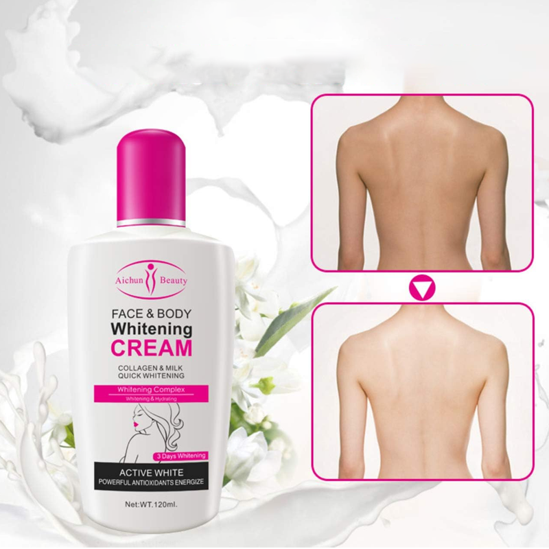 Face and Body Whitening Cream โ Collagen & Milk Quick Whitening Formula โ 120ml