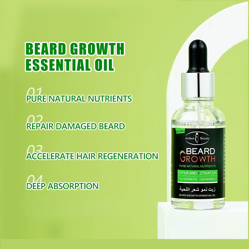 Aichun Beauty Beard Kit for Men โ Hair Shampoo, Oil, and Balm Grooming Set for Beard Care