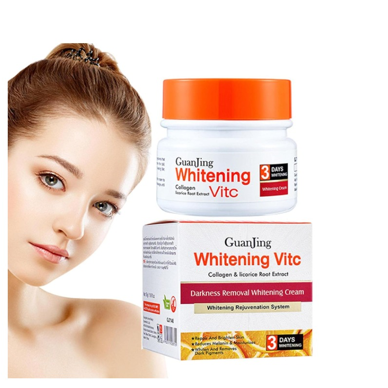 GuanJing Vitamin C Fast Whitening Cream โ Organic Collagen Moisturizing Face Cream for Radiant Skin