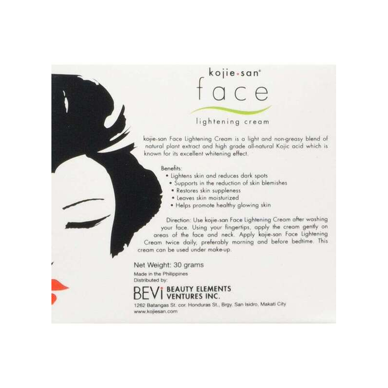 Kojie Face Lightening Cream 30g – Skin Whitening & Brightening with Kojic Acid for Dark Spots