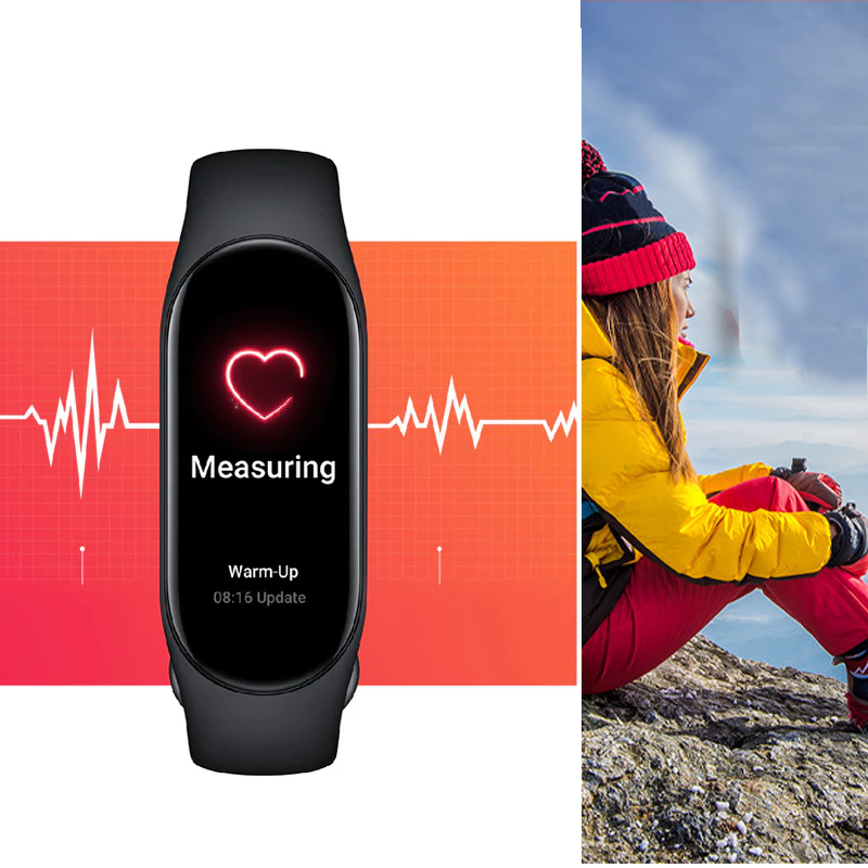 Smartwatch Wristband 7 with Wireless Charger – Fitness Tracker & Health Monitor