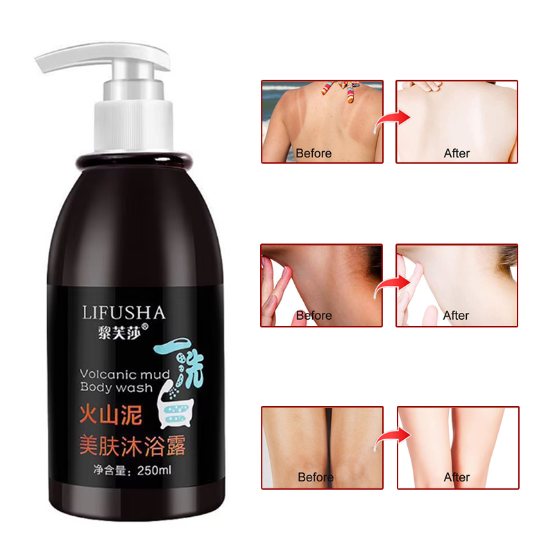 JANGOU Volcanic Mud Body Wash - 3-in-1 Whitening & Moisturizing Formula