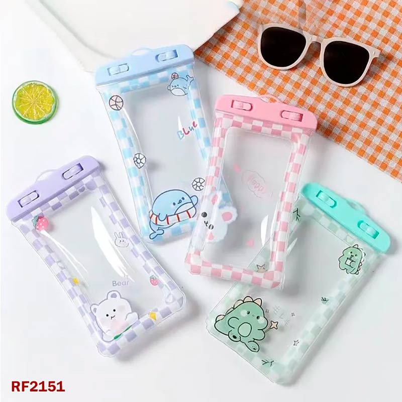 Mobile Phone Cute Cartoon Transparent Airbag Waterproof Bag - Quicksand Shockproof Swimming Hanging Bag