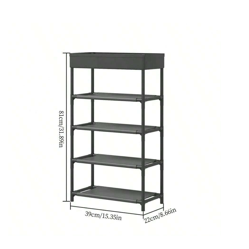 5-Layer Shelf Storage Rack β Multipurpose Shoe Rack, 81x39x22 cm, Space-Saving Organizer for Home & Office