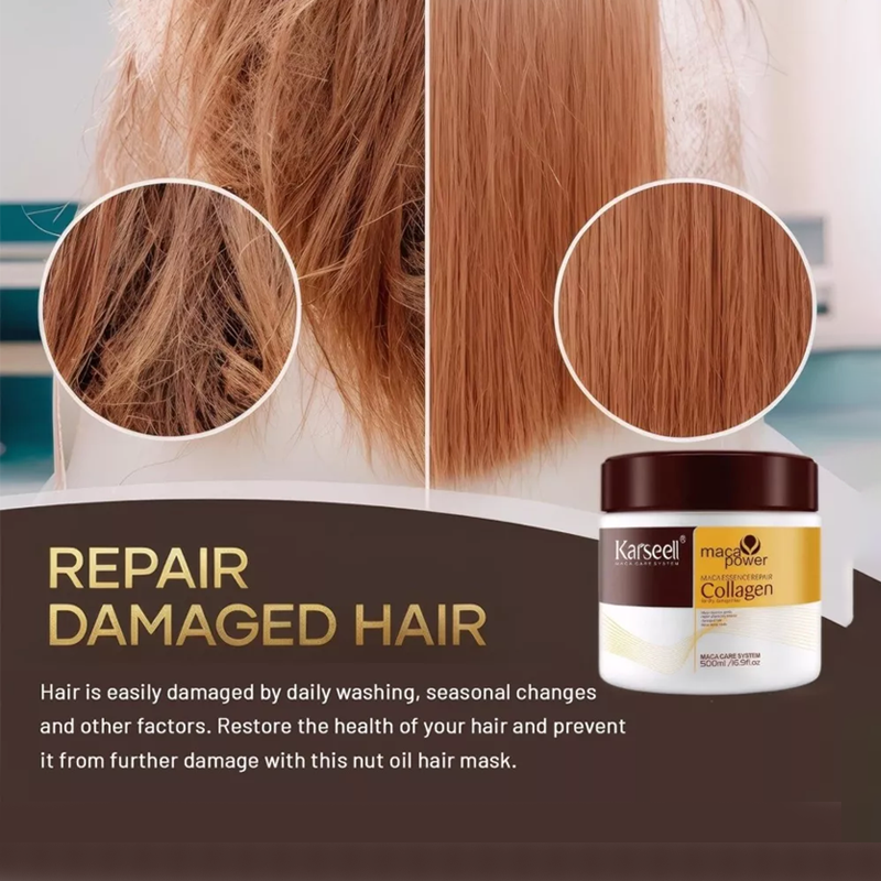 Karseell Collagen Hair Treatment & Argan Oil Hair Serum Combo
