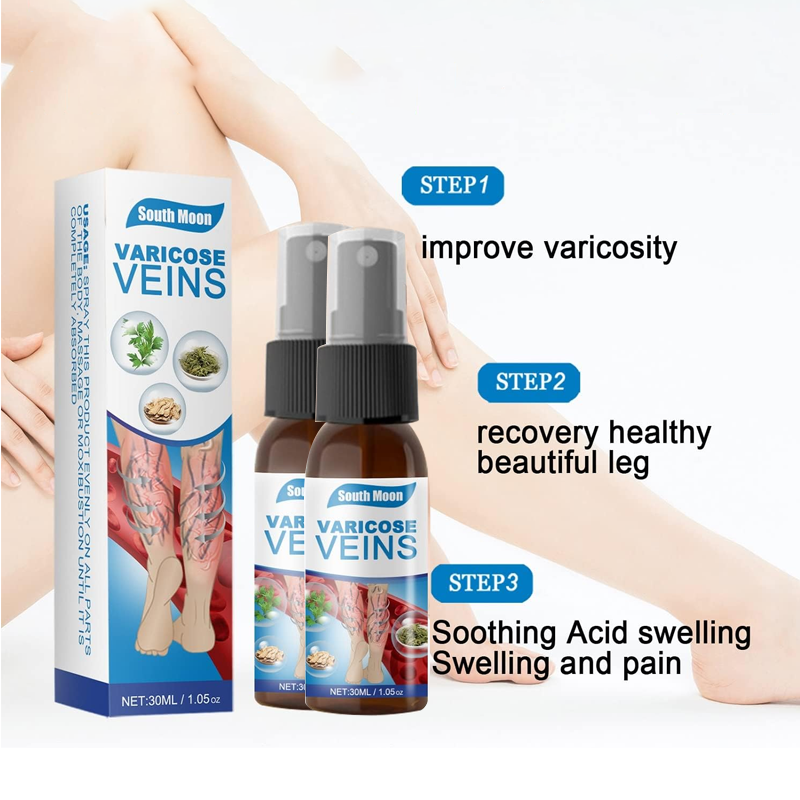 Varicose Veins Treatment Spray – Natural Herbal Relief for Leg Vein Health – 2 x 30ML