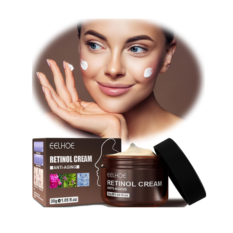Retinol Face Cream, Anti Wrinkle Face Cream Retinol, Anti-Aging Retinol Cream, Retinol Moisturizing Face Cream, Retinol Cream With Hyaluronic Acid, Tightening & Lightened Skin Tone (30g)