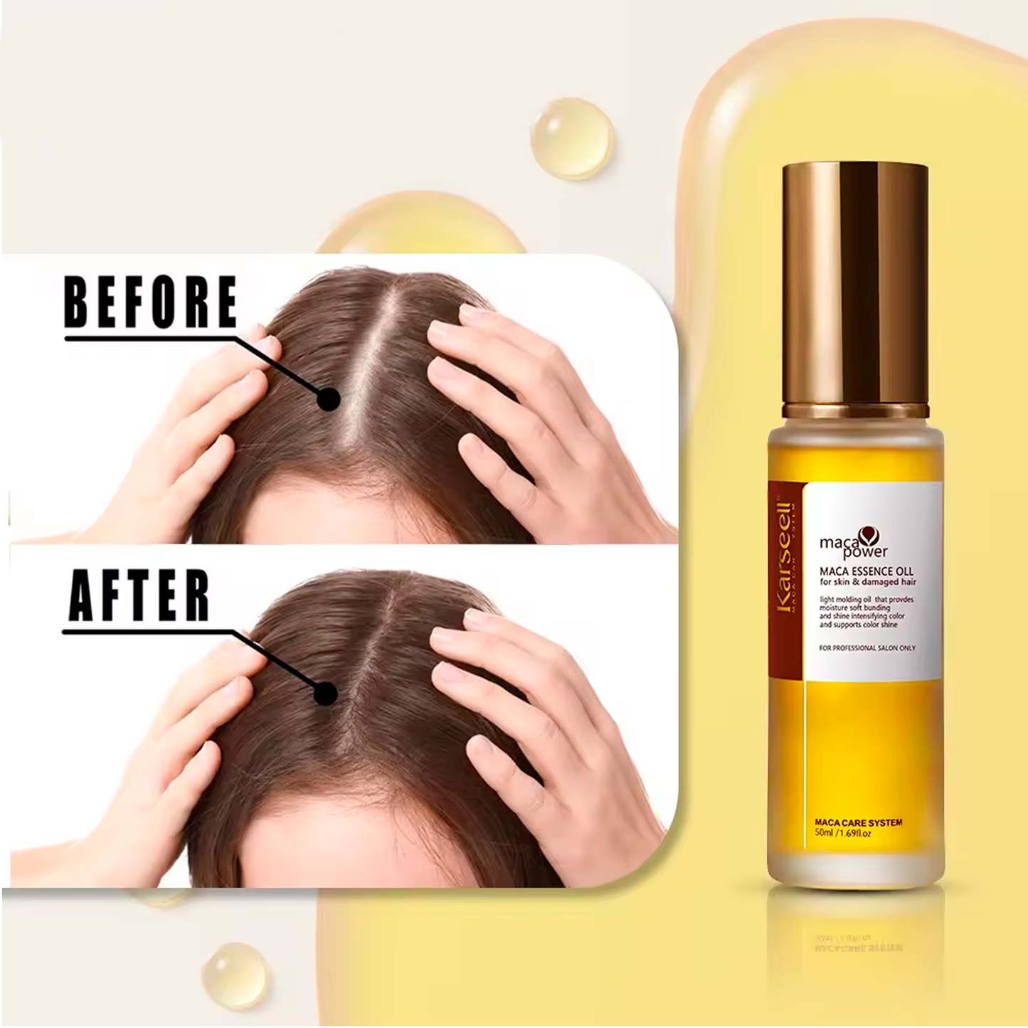 Karseell Maca Essence Oil for Skin & Damaged Hair โ 50ml Nourishing Treatment