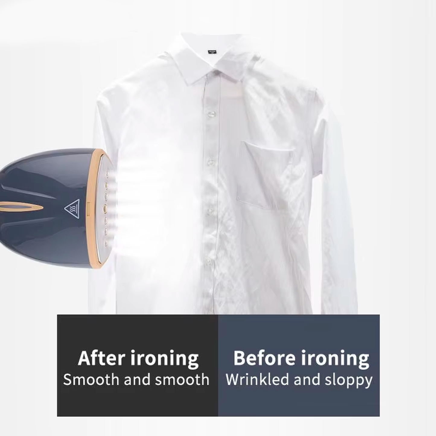 Vertical Iron, Travel Iron 1300W Water Tank, Portable Iron for Easy and Fast Wrinkle Removal - Perfect for Travel & Home Use
