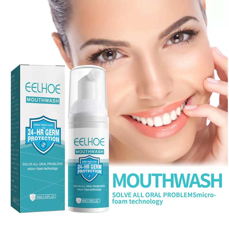 30ML Teeth Mouthwash Toothpaste Foam | Stain Removal & Teeth Whitening | Oral Care, Fresh Breath Deep Cleaning