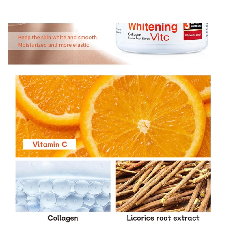 GuanJing Vitamin C Fast Whitening Cream โ Organic Collagen Moisturizing Face Cream for Radiant Skin