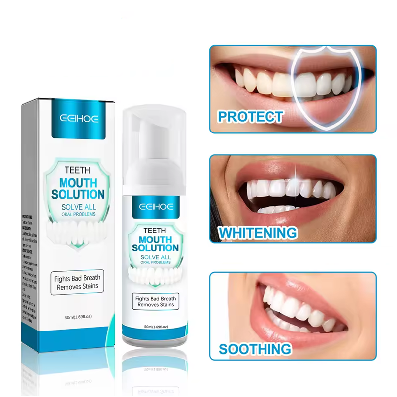 Teethaid Mouthwash, Calculus Removal, Teeth Whitening, Healing Mouth, Teeth Aid Mouthwash, Saltdays Teeth Whitening Foam Toothpaste, Nature Teeth Mousse Foam Oral Care, Refresh The Breath (1pcs)