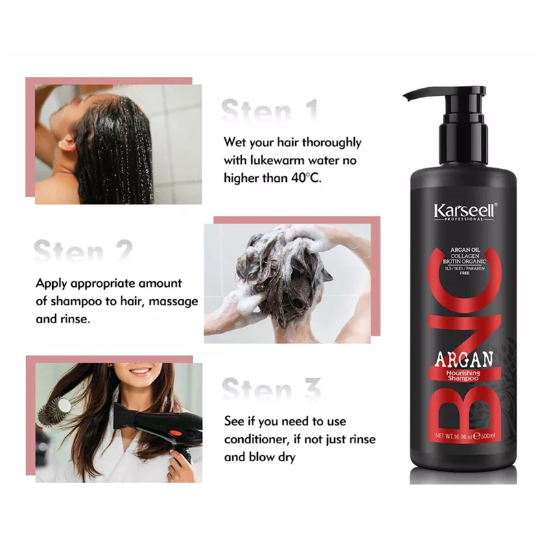 KARSEELL Argan Oil Collagen Biotin Nourishing Shampoo - 500ml