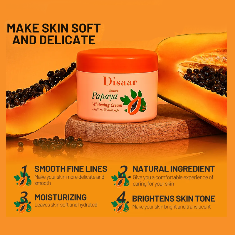 Disaar Vitamin E & Papaya Extract Whitening Deep Nourishing Skin Brightening Face Cream for Dark Skin