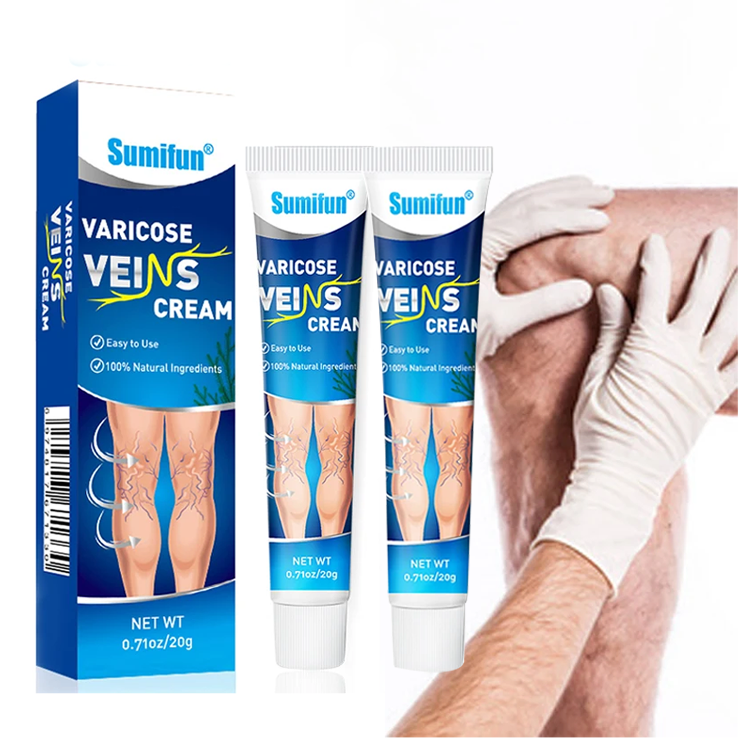 2Pcs Varicose Veins Cream 20G โ Soothing Relief & Support for Varicose Vein Treatment