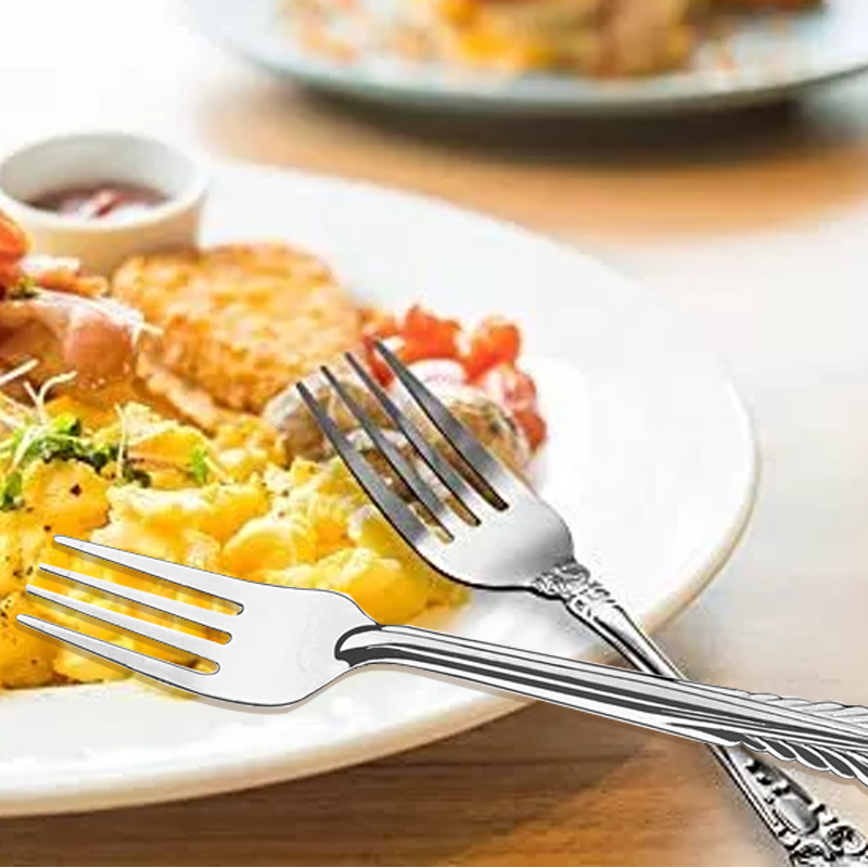 12-Piece Stainless Steel Forks Flatware Set – Dishwasher Safe, Smooth Edge, Rust & Heat Resistant Silverware