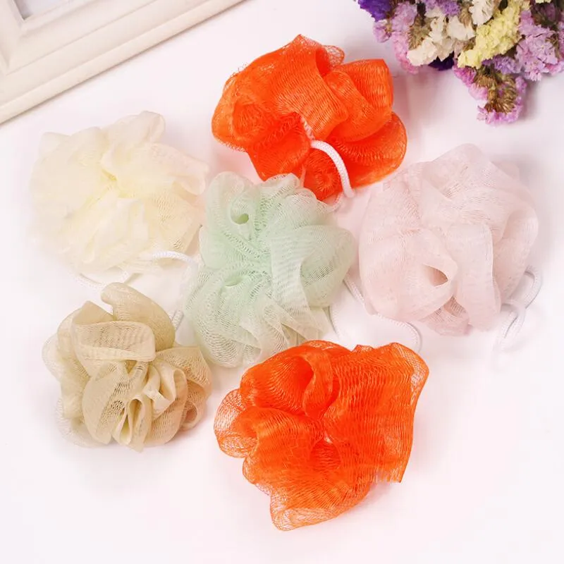 Generic Random Color Bubble Loofah Flower Bath Ball – Soft Bath Flower Sponge for Gentle Exfoliation and Luxurious Lather