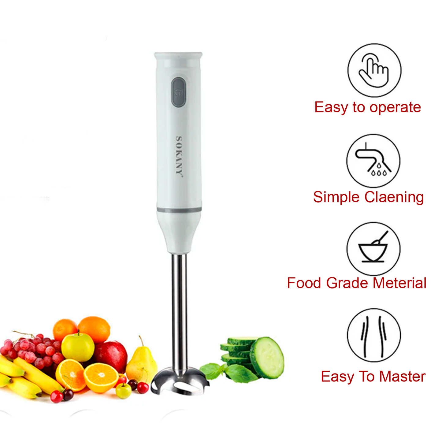 Sokany Electric Hand Mixer | 200W SK-1809 | Egg Beater & Food Blender