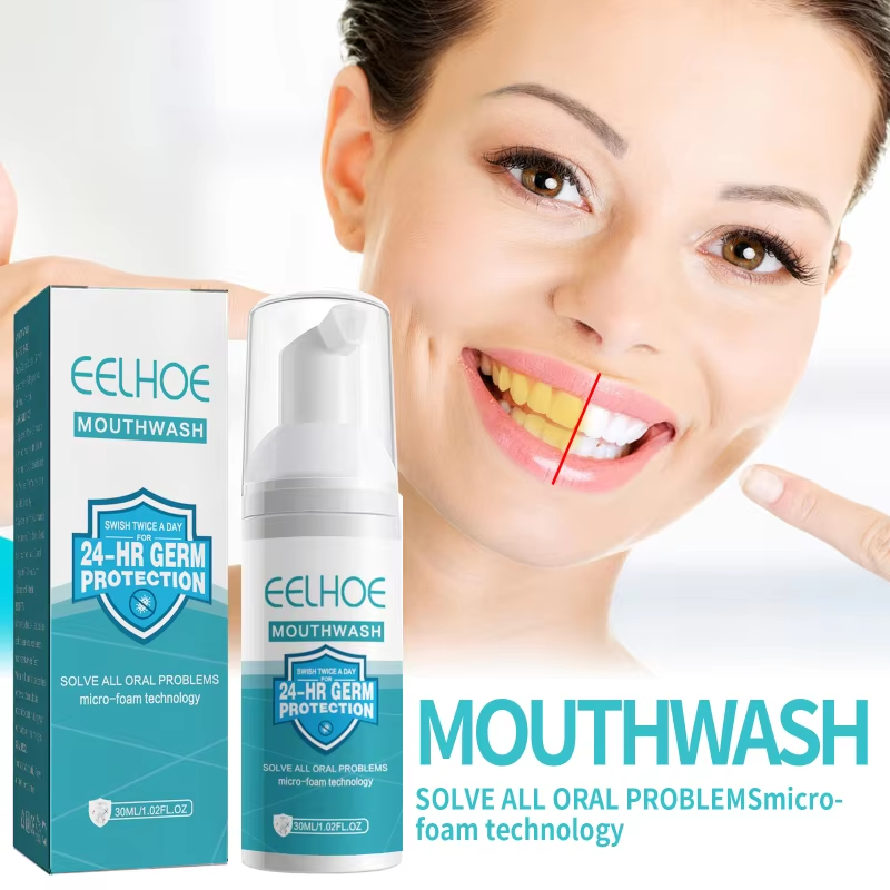 30ML Teeth Mouthwash Toothpaste Foam | Stain Removal & Teeth Whitening | Oral Care, Fresh Breath Deep Cleaning