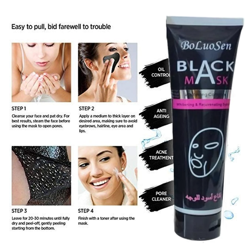 120G Black Mask Whitening Complex โ Deep Cleansing Face Mask for Clear & Radiant Skin