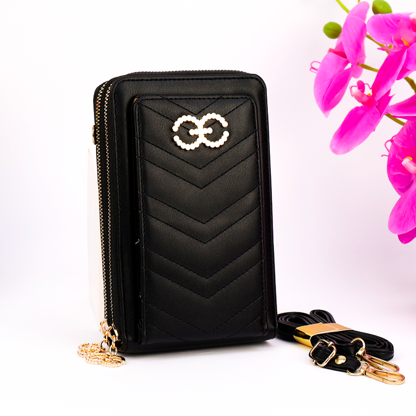 Small Crossbody Cell Phone Purse for Women | Mini Shoulder Handbag Wallet | Available in Beige, Dark Brown, Black, Pink, Red