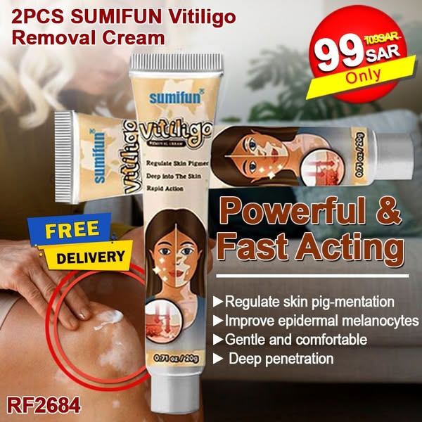 2PCS Sumifun White Spot Cream, White Spot Remover, Vitiligo Cream Natural Treatment for Skin Pigmentation