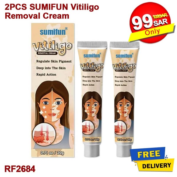 2PCS Sumifun White Spot Cream, White Spot Remover, Vitiligo Cream Natural Treatment for Skin Pigmentation