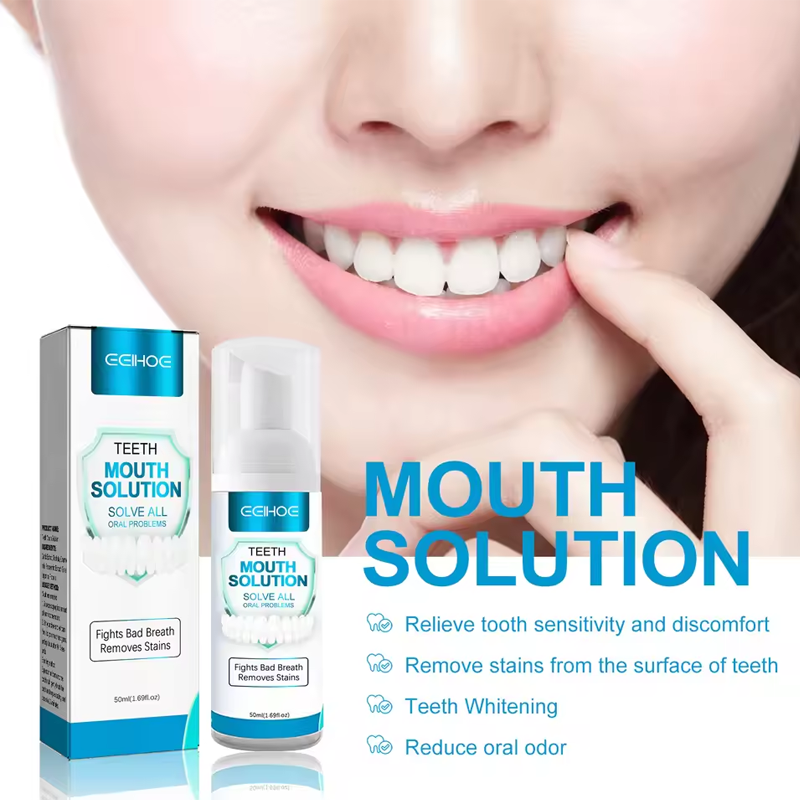 Teethaid Mouthwash, Calculus Removal, Teeth Whitening, Healing Mouth, Teeth Aid Mouthwash, Saltdays Teeth Whitening Foam Toothpaste, Nature Teeth Mousse Foam Oral Care, Refresh The Breath (1pcs)