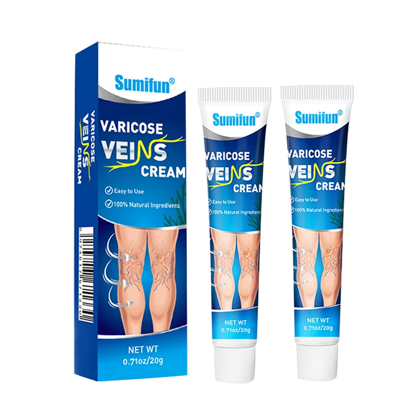 2Pcs Varicose Veins Cream 20G โ Soothing Relief & Support for Varicose Vein Treatment