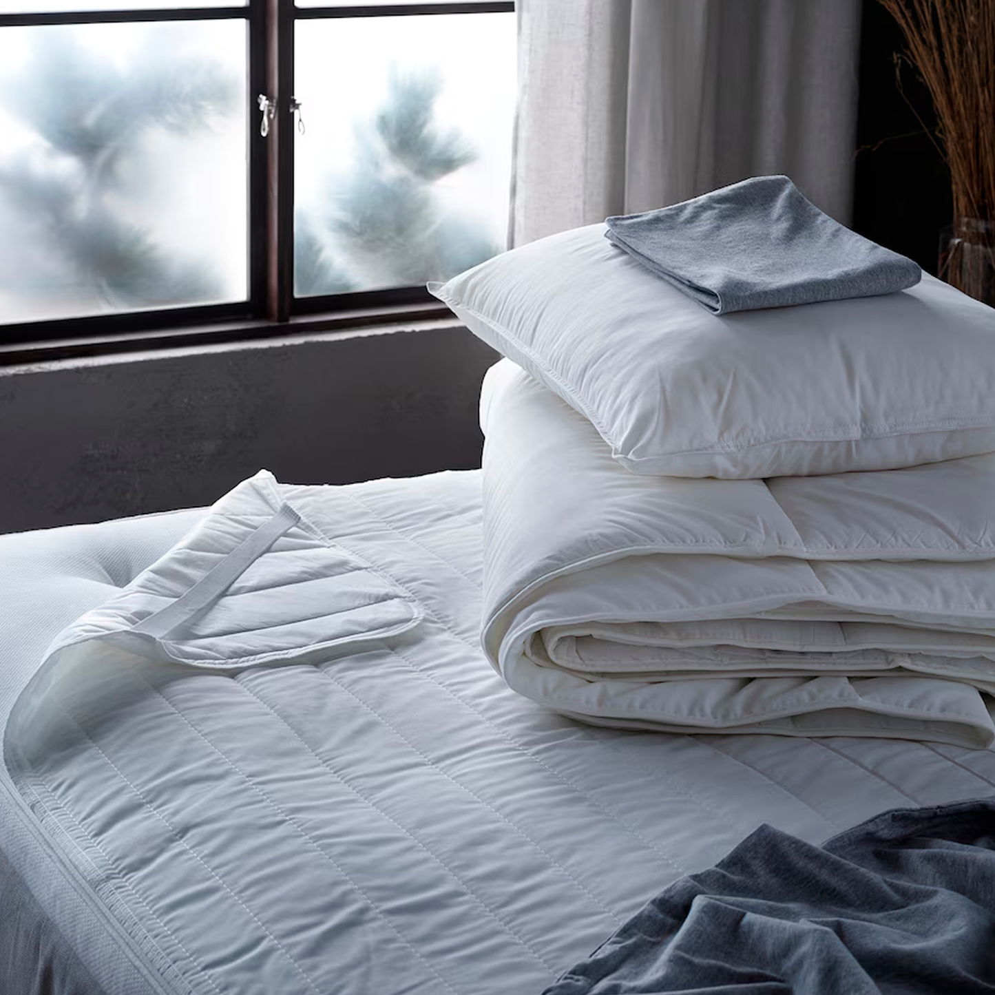 Pressed Pillow | 40x65 cm | 100% Microfiber Outer Cover | 625g Soft White