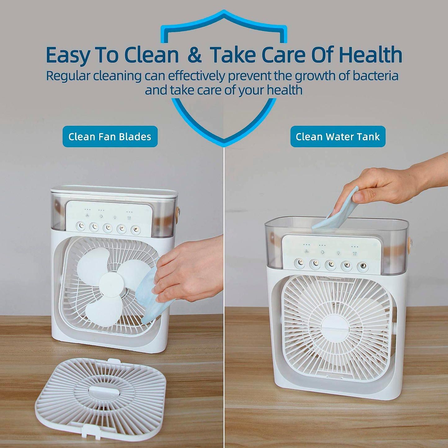 Portable Personal Air Cooler with LED Lights, Timer & Adjustable Settings – Perfect for Any Space
