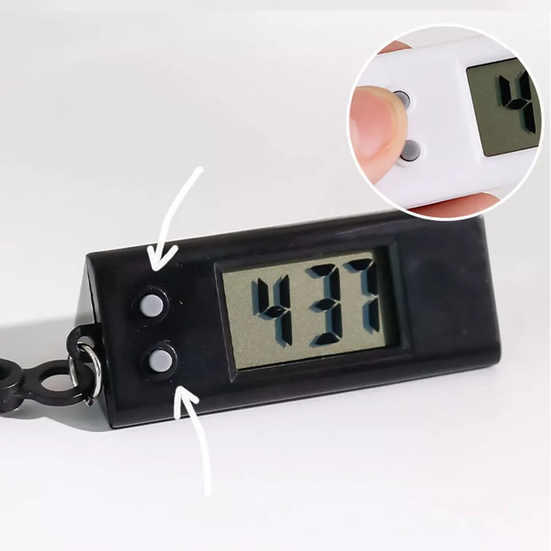 Keychain Portable Pocket-Sized Digital Clock – Accurate Time Display Keyring Clock for Everyday Convenience