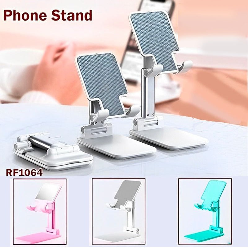 Adjustable Cell Phone Stand for Desk - Angle & Height Adjustable, Case-Friendly Phone Holder Stand for Desk