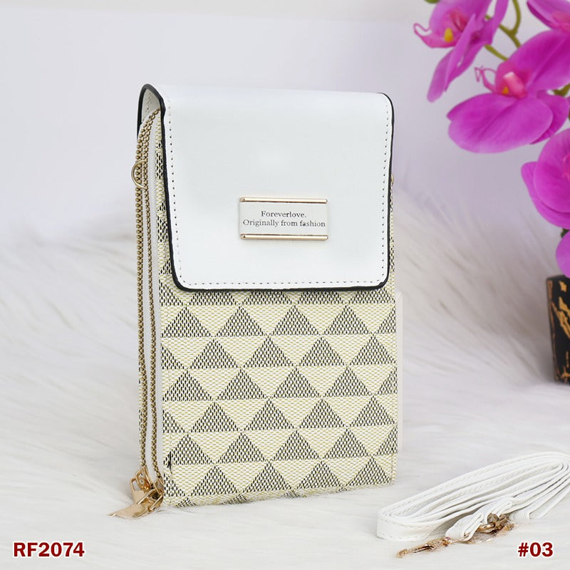 Girls Women Monogram Mobile Cell Phone Holder Pocket Wallet Hand Purse Clutch Crossbody Sling Bag